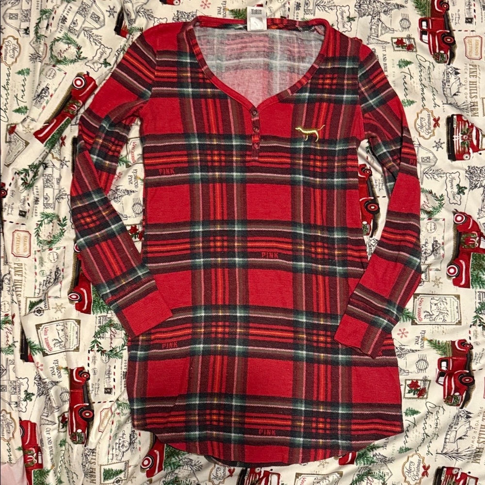 PINK Victoria's Secret Red Plaid pajamas dress
